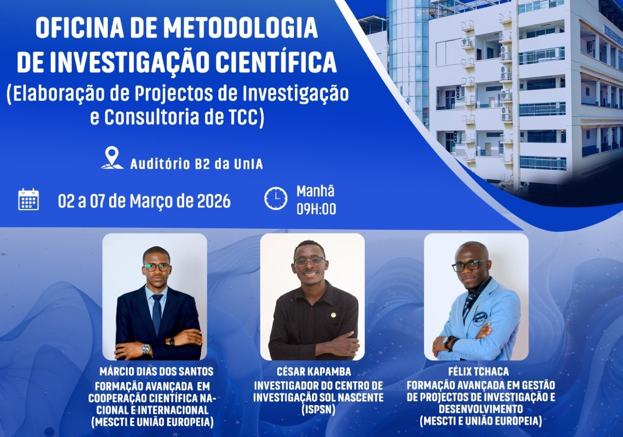 UnIA promove IIª Edição da Oficina de Metodologia de Investigação Científica